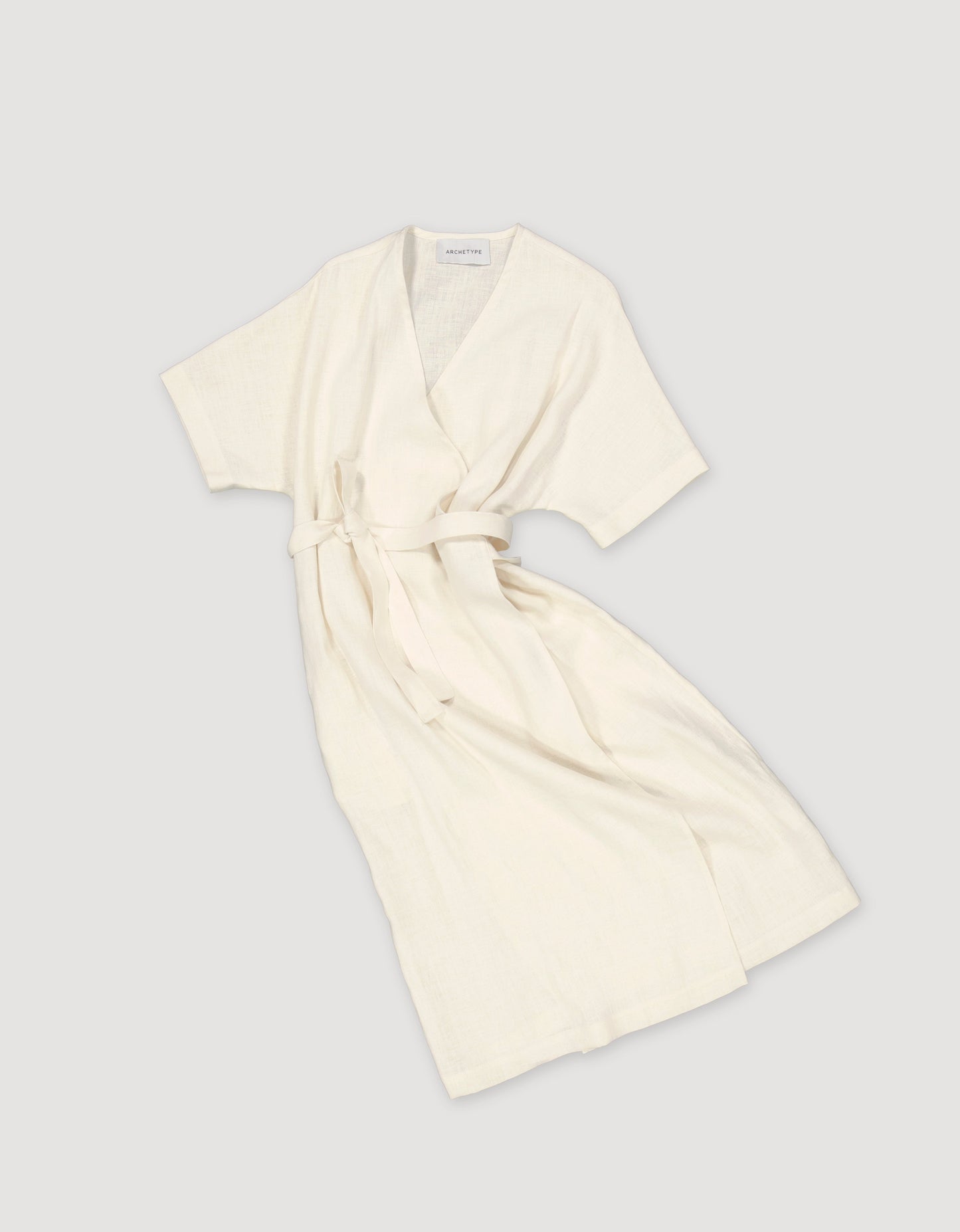 Archetype Linen Wrap Dress