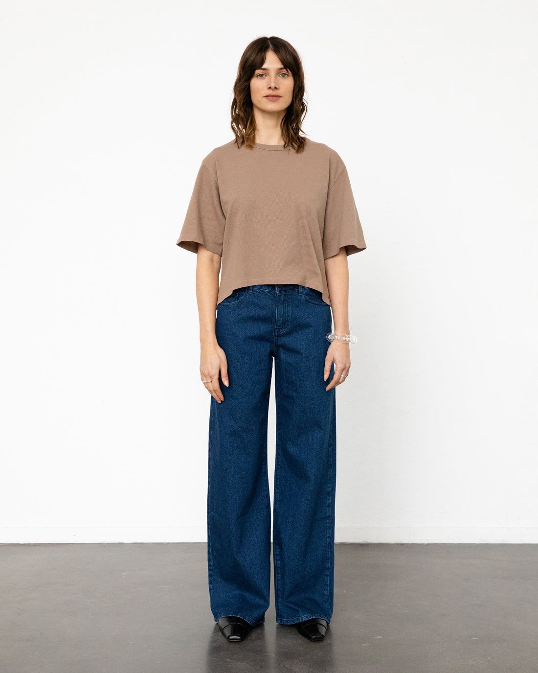 Rotholz Cropped Waffle T-Shirt