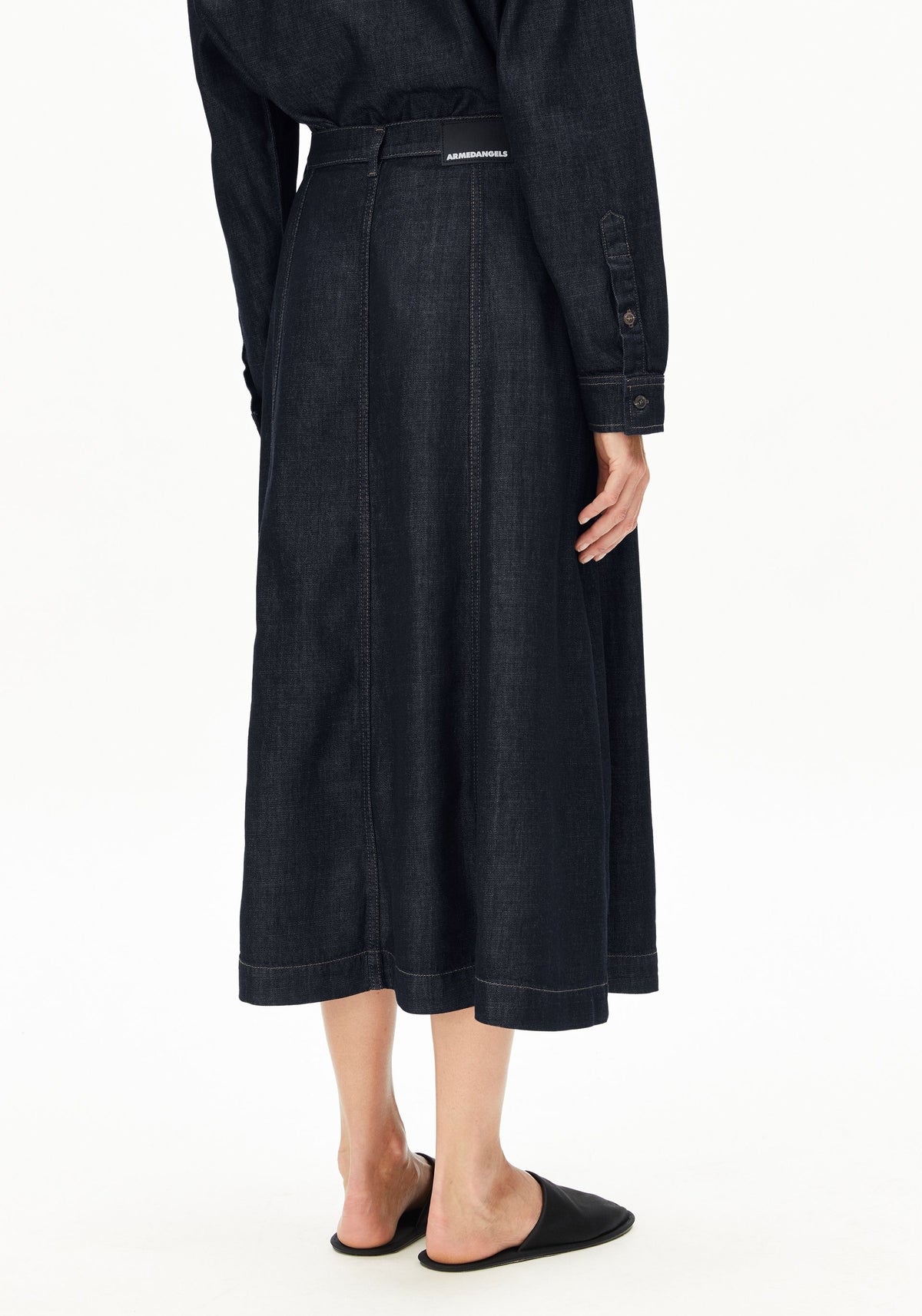 Armedangels Panelled Denim Midi Skirt