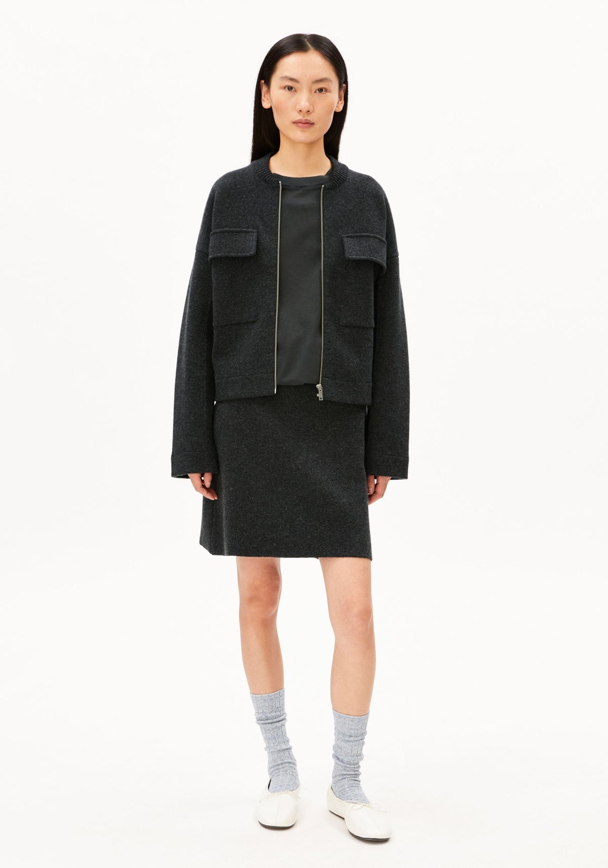 Armedangels Cotton-Wool Mini Knit Skirt