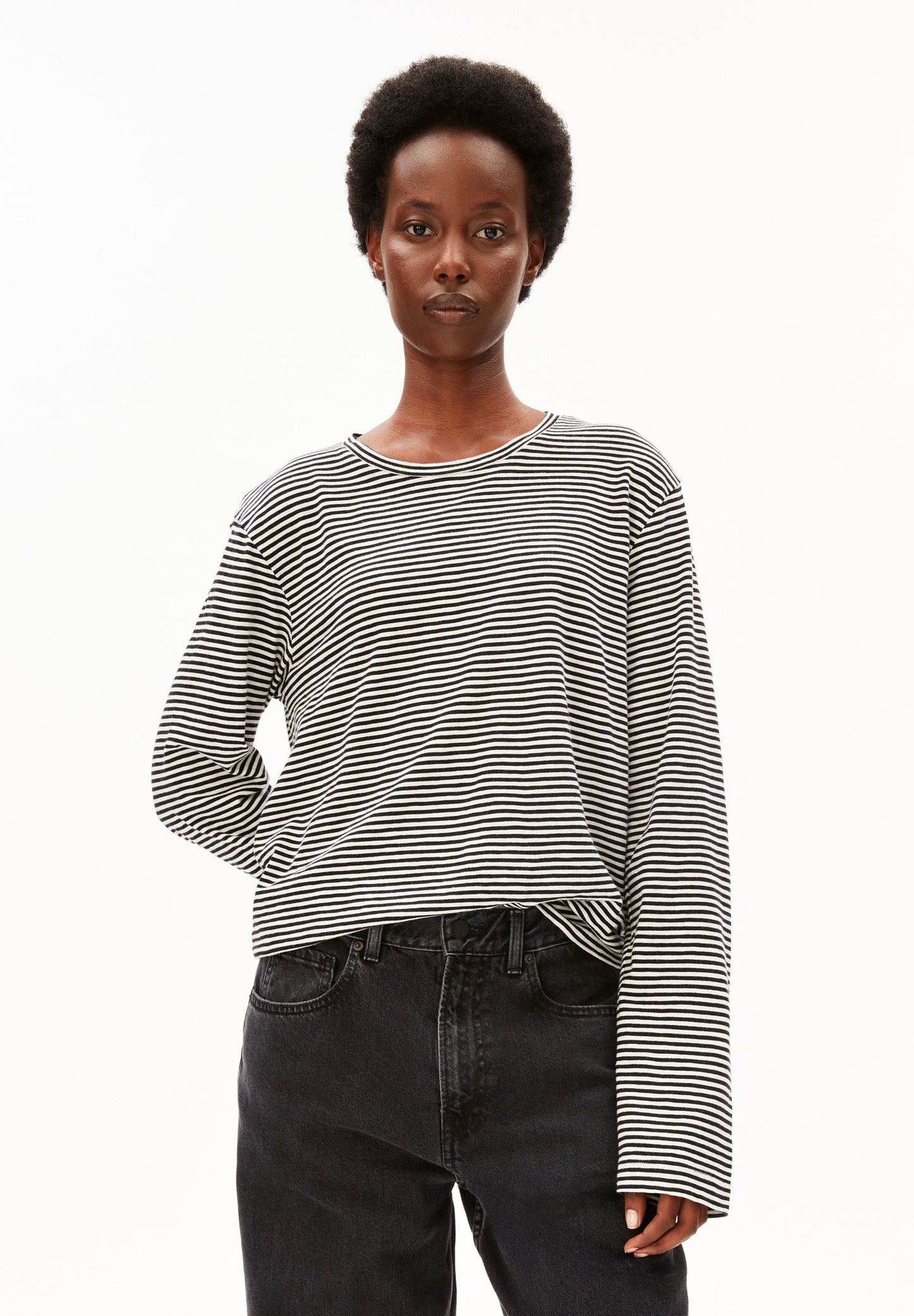 Armedangels Slub Jersey Stripe Long Sleeve Shirt