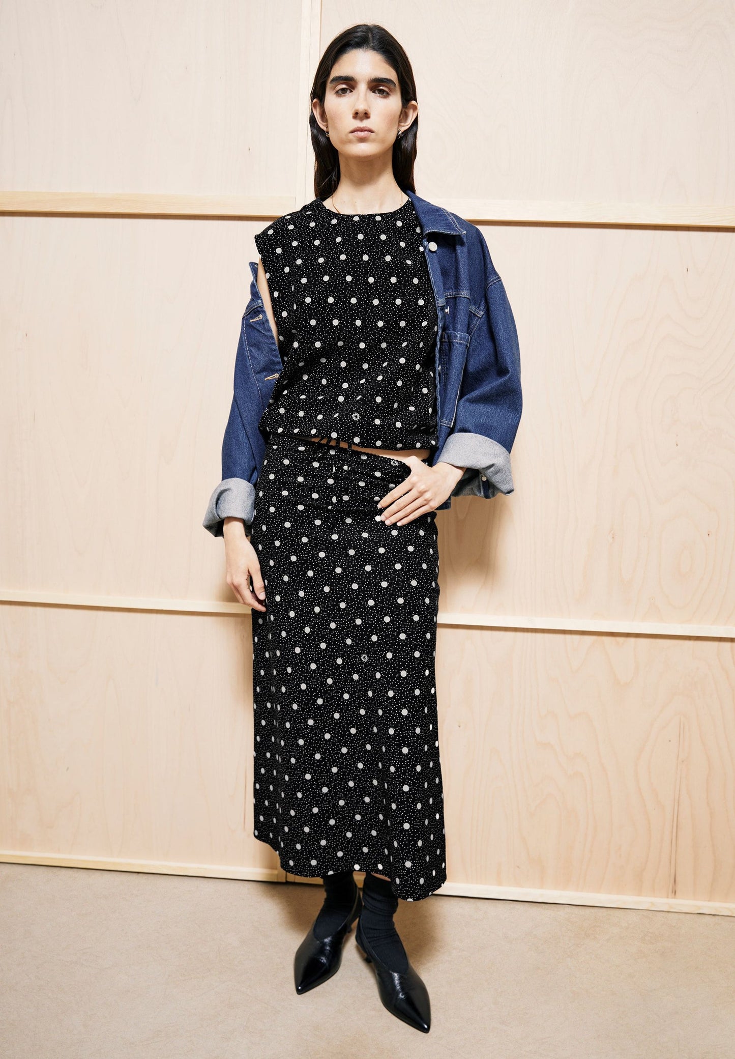 Armedangels Dotted Drawstring Blouse