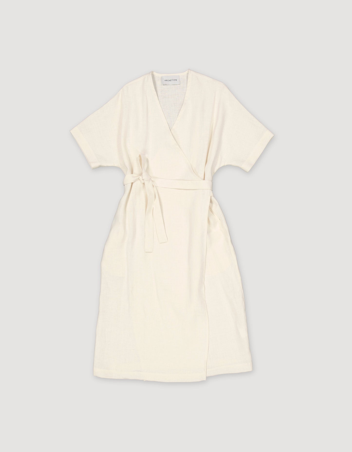 Archetype Linen Wrap Dress
