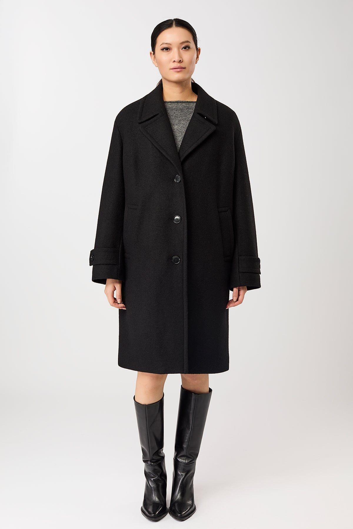 LangerChen Short Coat With Lapels