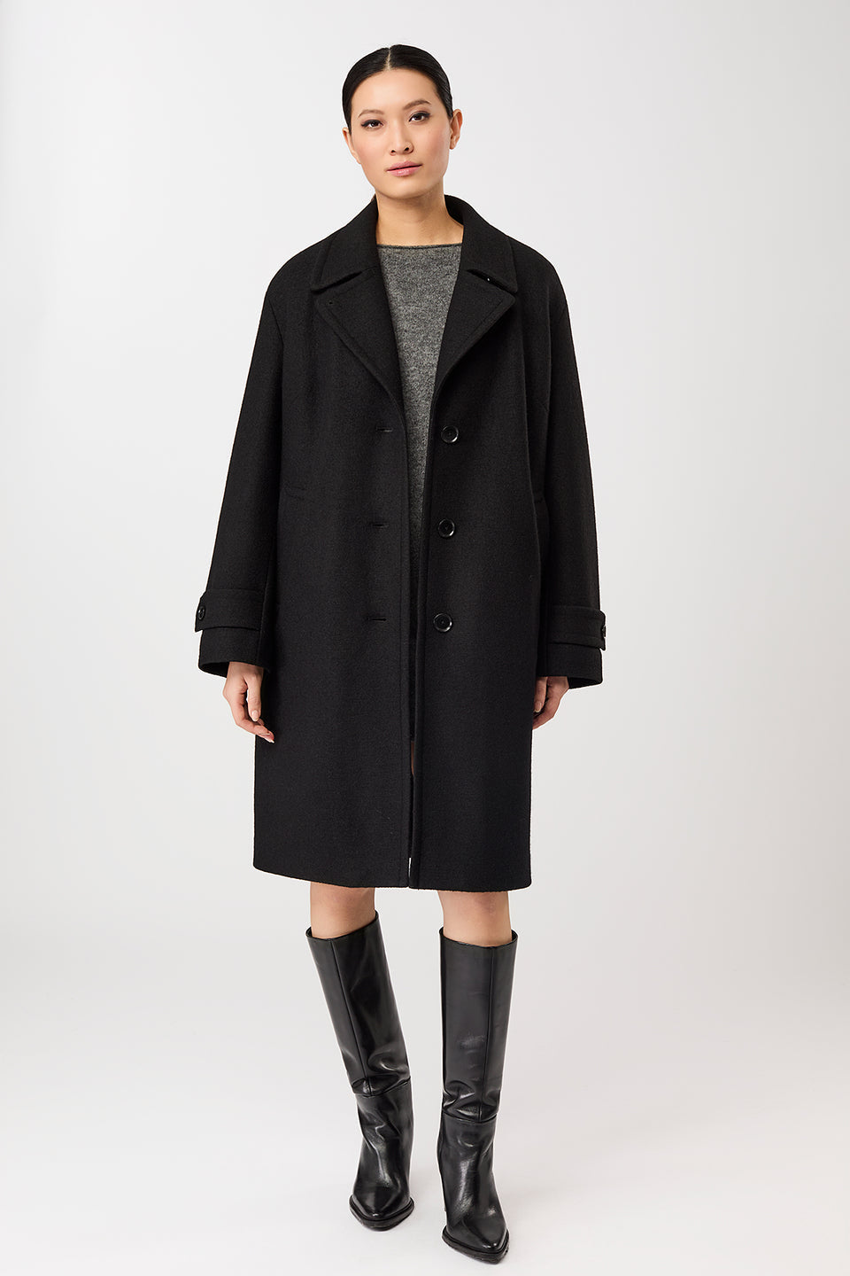 LangerChen Short Coat With Lapels