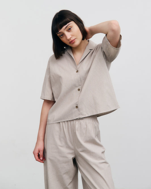 Rotholz Cropped Bowling Shirt