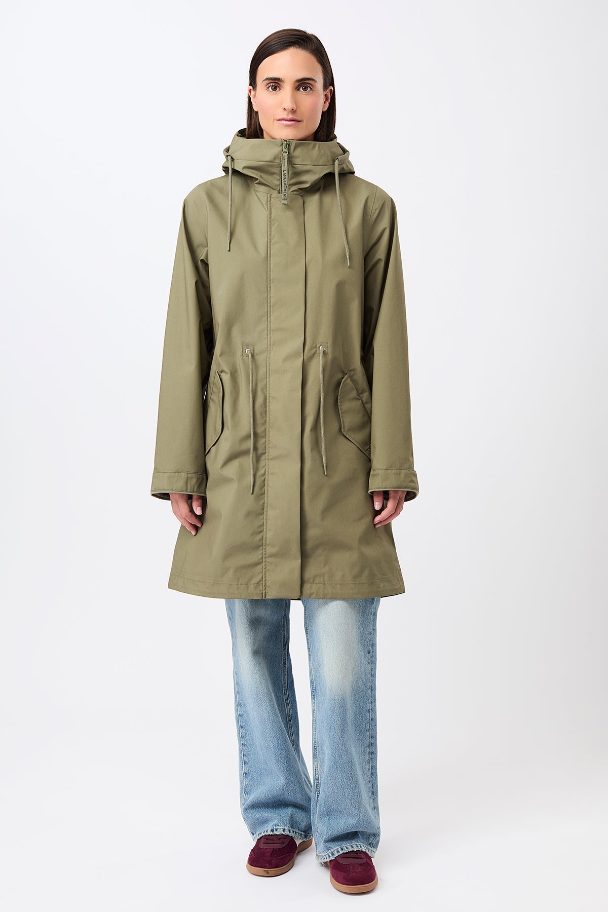 LangerChen Long Parka With Welt Pocket