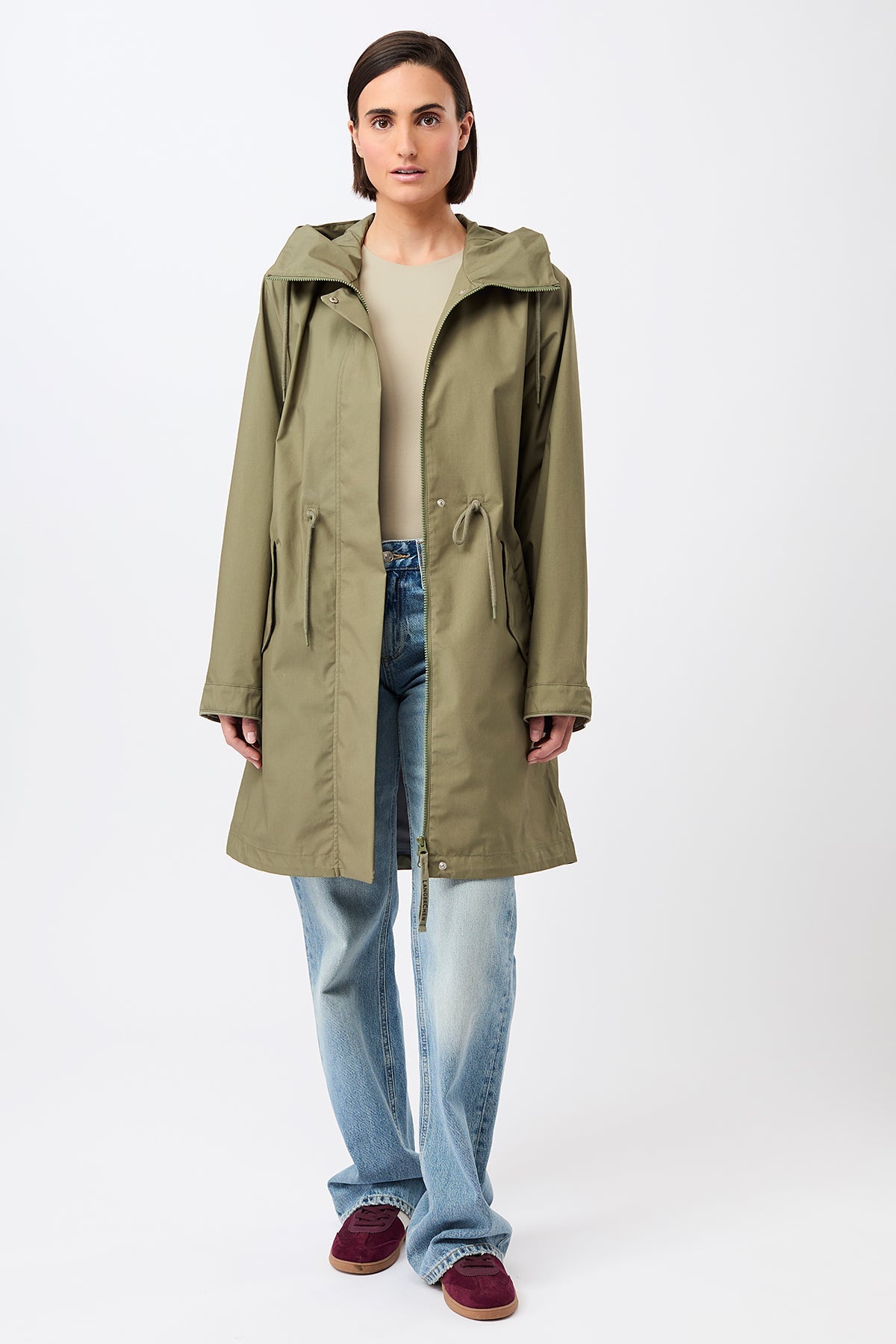 LangerChen Long Parka With Welt Pocket