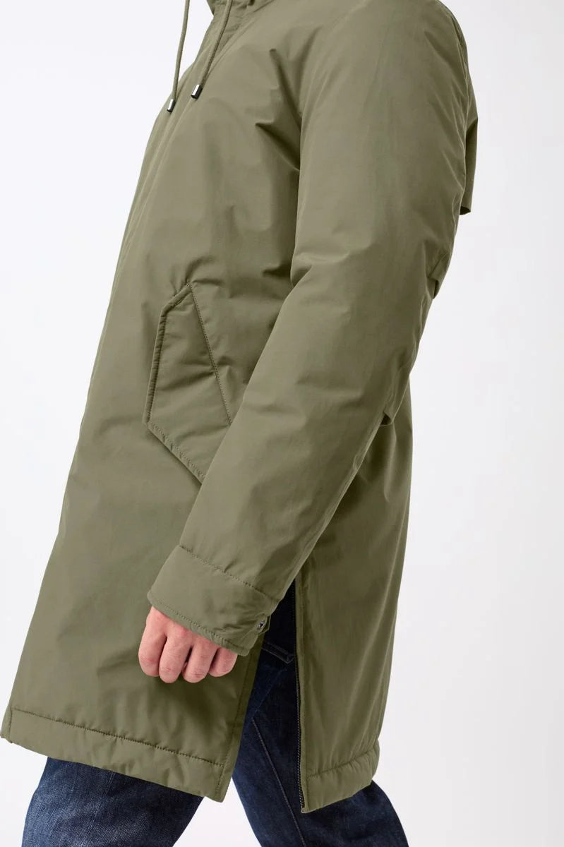 LangerChen Long Padded Parka with Functional Features