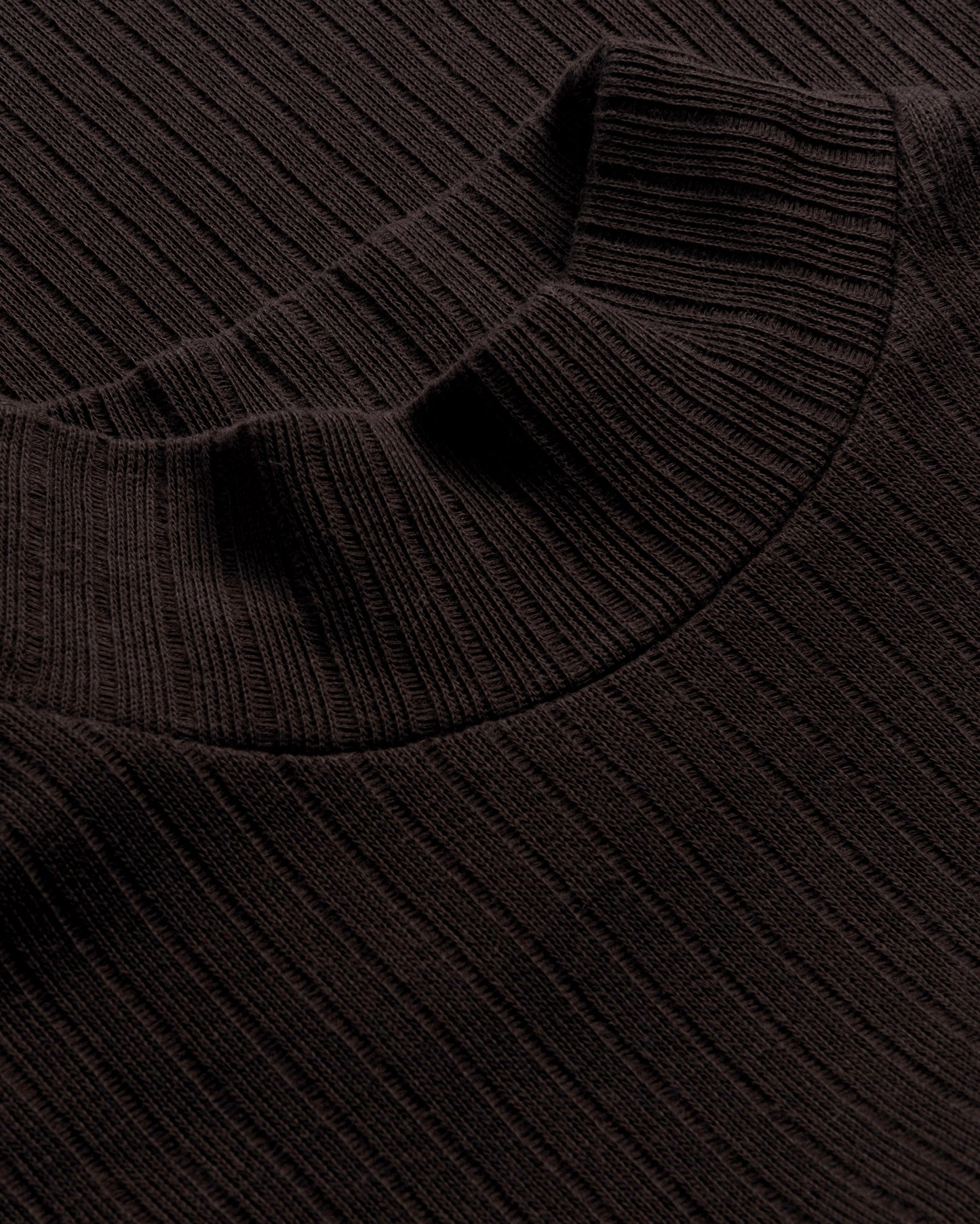 Rotholz Ribbed Mock Neck Long Sleeve Shirt