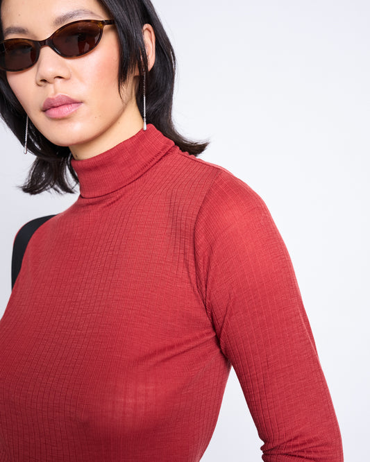 Jan ’n June Merino Wool Rib Turtleneck Vell