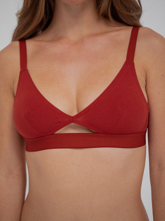 The Nude Label Cut Out Wide Strap Bra